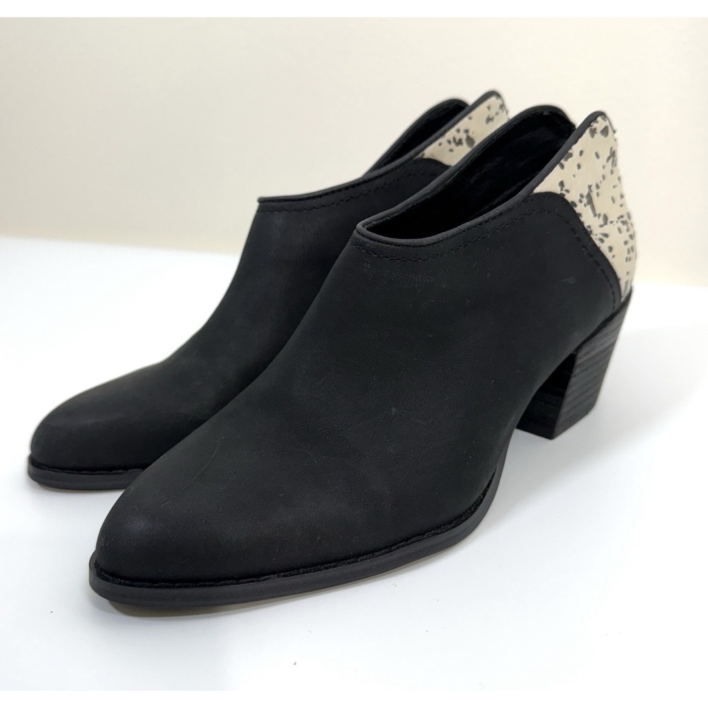 Lucky Brand Fayth Bootie Ankle Boot Size 8 Heel Back Zip Festival Country Farm